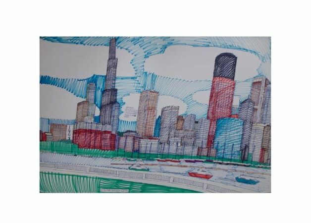 Wesley Willis 1 ©galerie du moineau écarlate Wesley Willis art brut