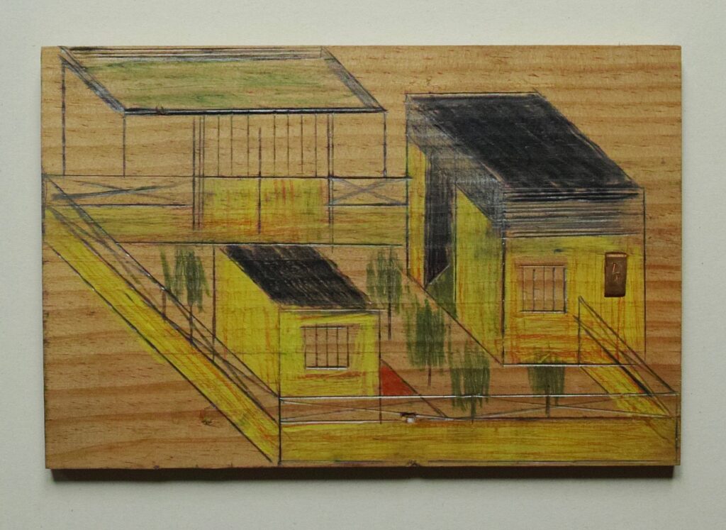 Ousseynou Gassama dit Hassan, architecture dessinée sur bois